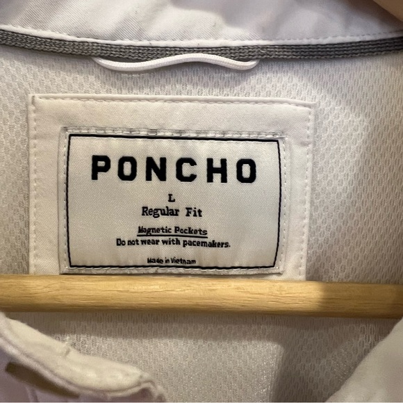 Poncho Men's Size L Long Sleeve White The Iceman Regular Fit Outdoor Fishing - Picture 9 of 11